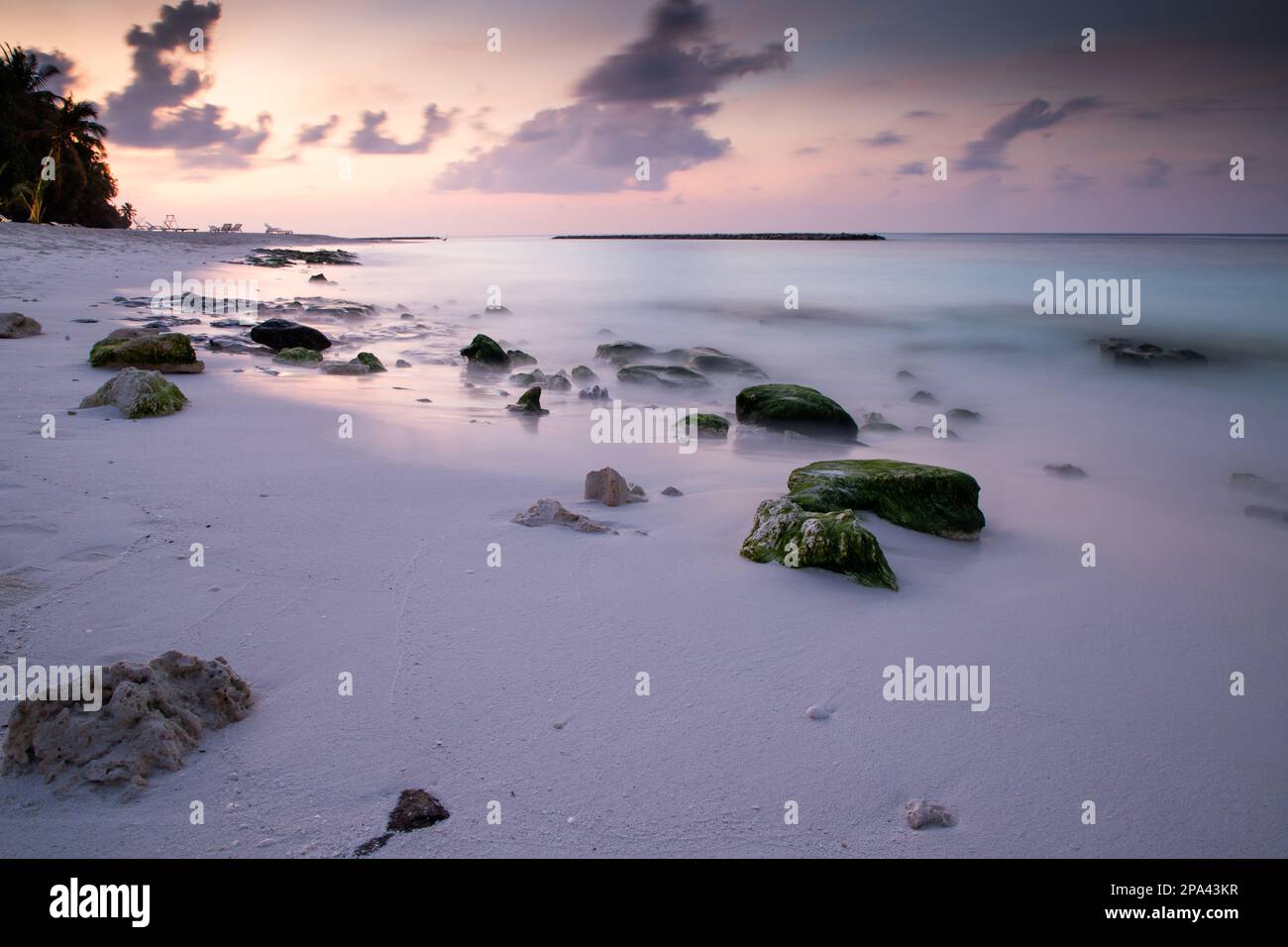 amazing sunset on the sea tropical beach Stock Photo - Alamy