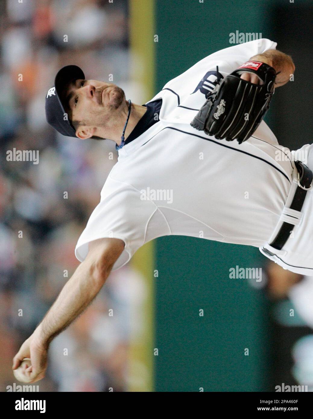 Detroit Tigers starter Justin Verlander pitches against the St. Louis  Cardinals in the fourth inning of a baseball game Friday, June 23, 2006, in  Detroit. (AP Photo/Duane Burleson Stock Photo - Alamy