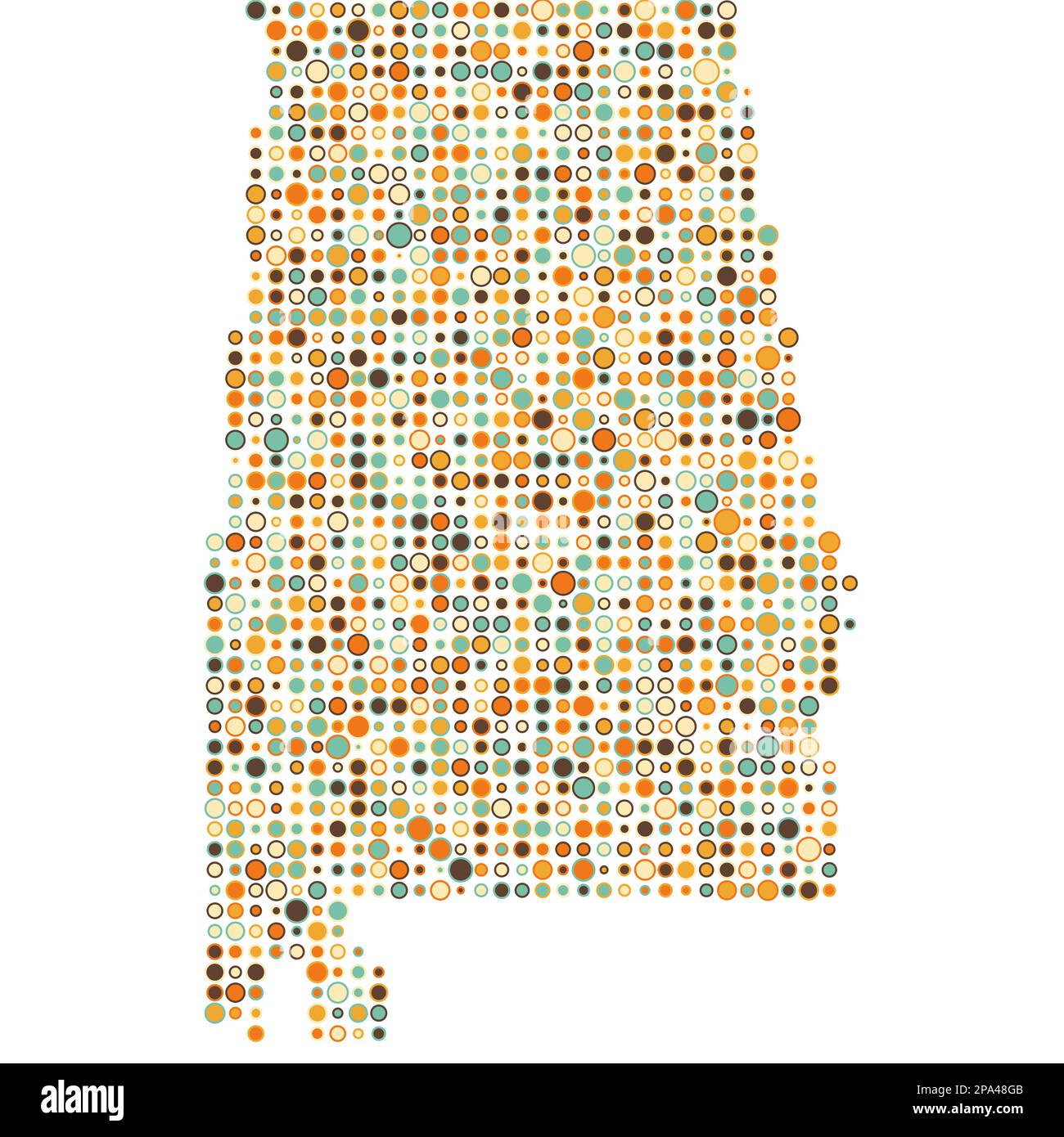 Alabama Map Silhouette Pixelated generative pattern illustration Stock ...