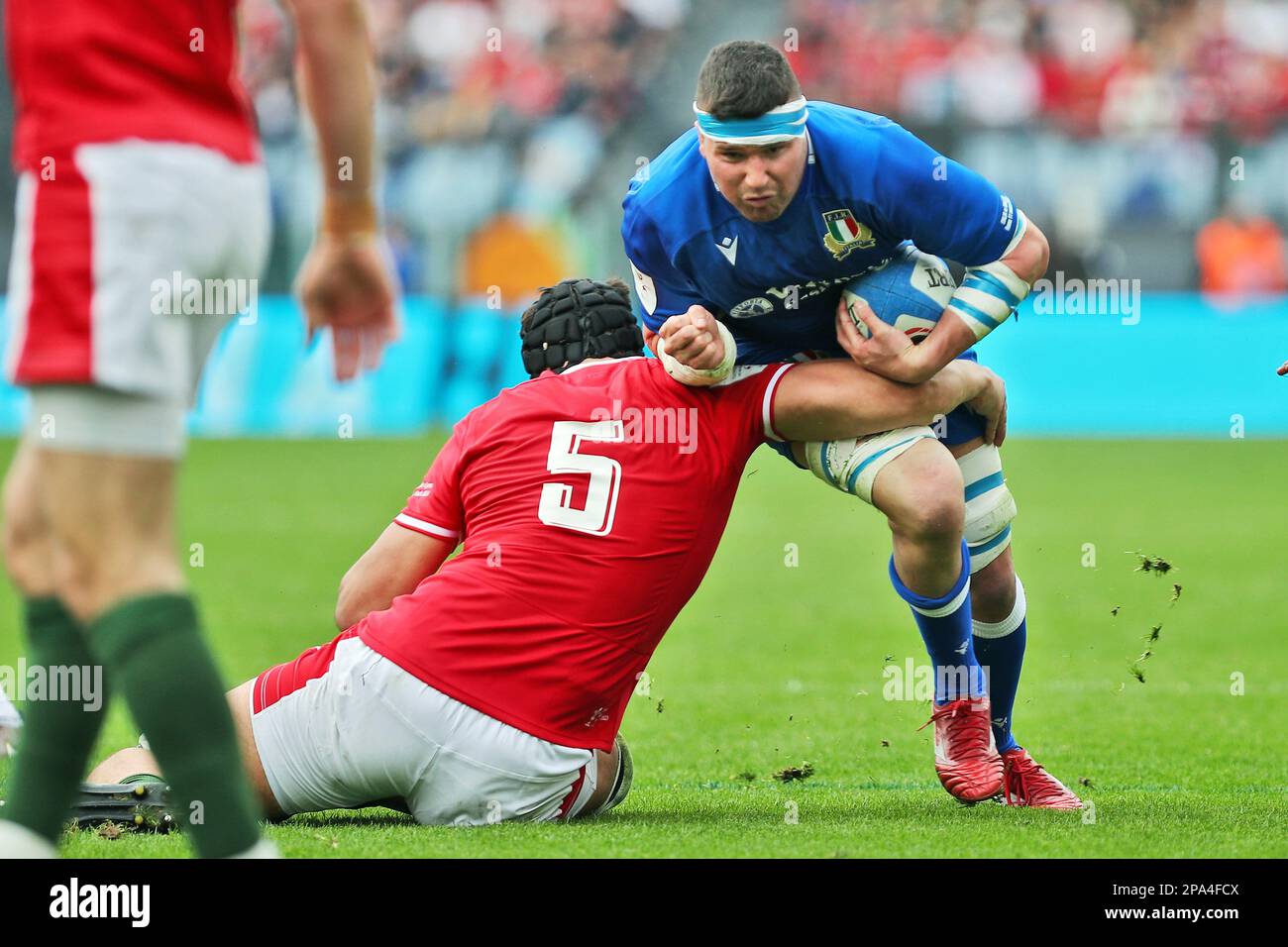 Danilo Fischetti of Italy during the Six Nations 2023, rugby union match between Italy and Wales on March 11, 2023 at Stadio Olimpico in Rome, Italy 