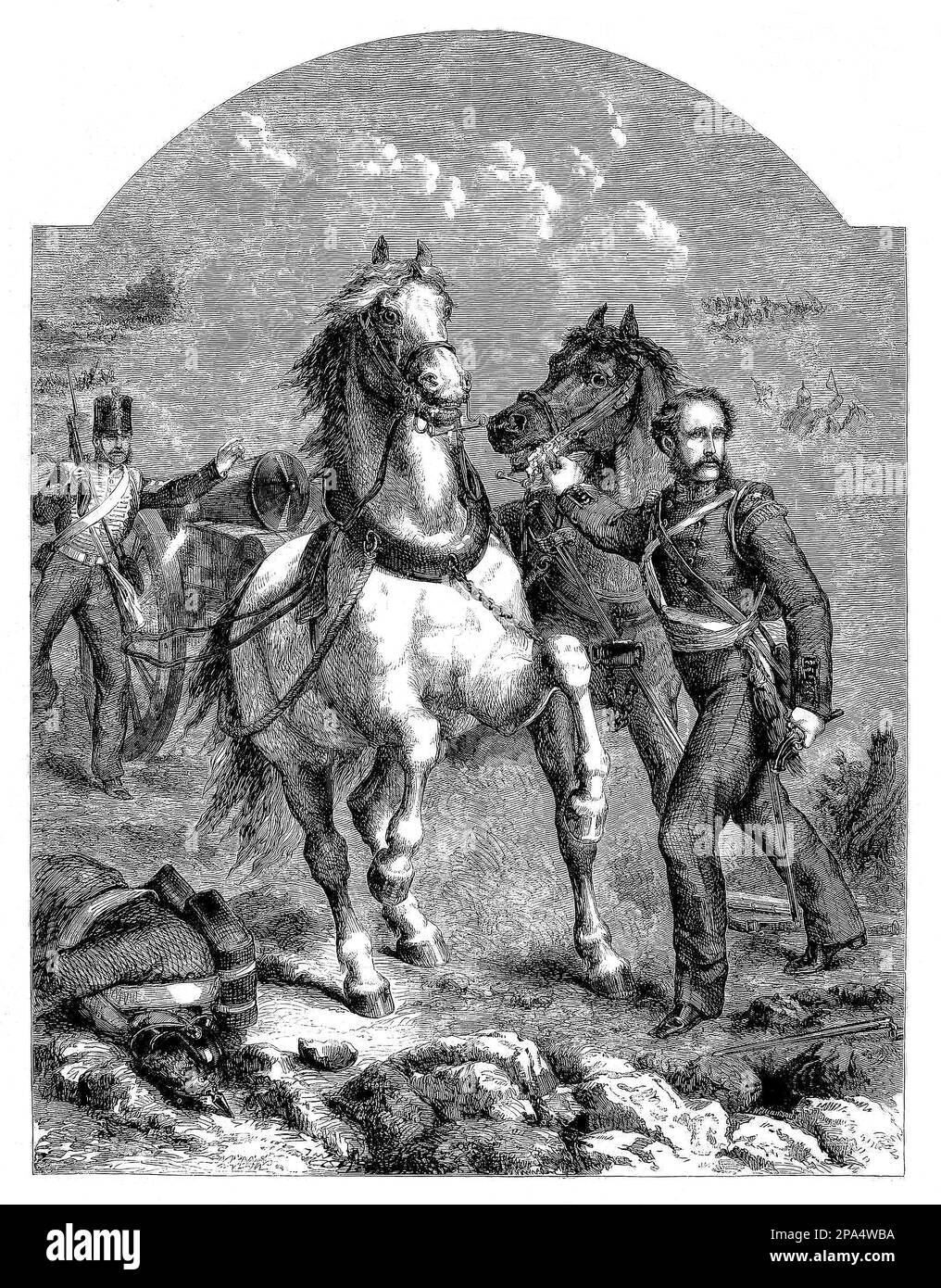 Colonel Mark Sever Bell, VC, CB (1843-1906) was an English recipient of the Victoria Cross, the highest award for gallantry in the face of the enemy. A lieutenant in the Corps of Royal Engineers, British Army,  he was awarded the VC following the Battle of Ordashu, Ashanti (now Ghana), Africa, during the First Ashanti Expedition of 1874 Stock Photo