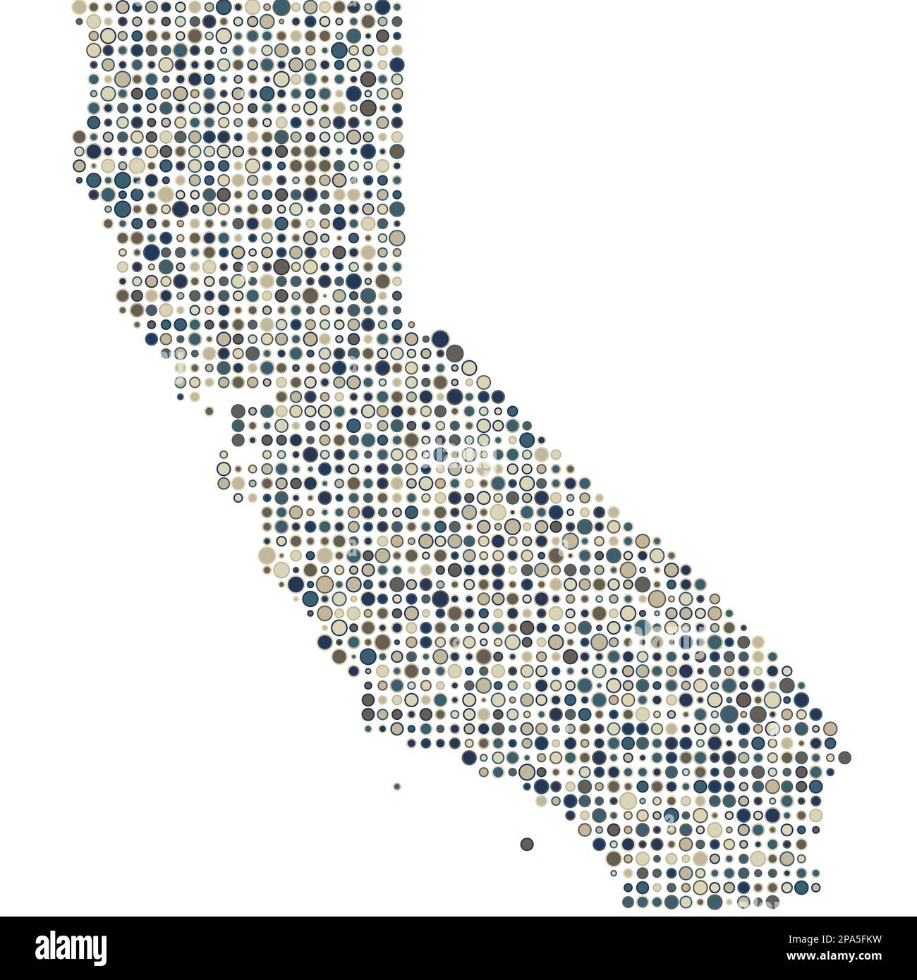 California Map Silhouette Pixelated generative pattern illustration ...