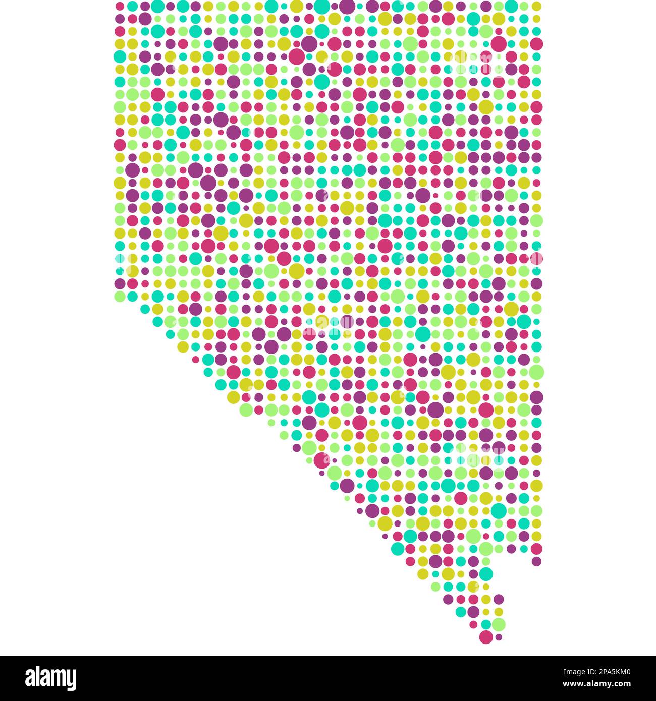 Nevada Map Silhouette Pixelated generative pattern illustration Stock ...
