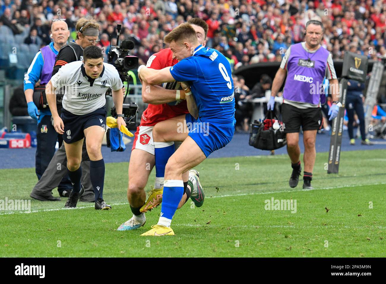 Stephen Varney of Italy during Guinnes Six Nations of rugby 2023 Match, Stadio Olimpico, Italy v, UK. 11th Mar, 2023. (Photo by AllShotLive/Sipa USA) Credit: Sipa USA/Alamy Live News Stock Photo