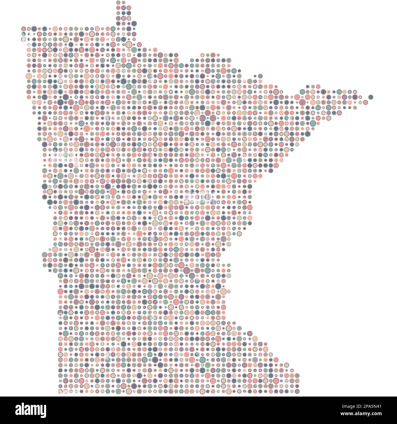 Minnesota Map Silhouette Pixelated generative pattern illustration ...