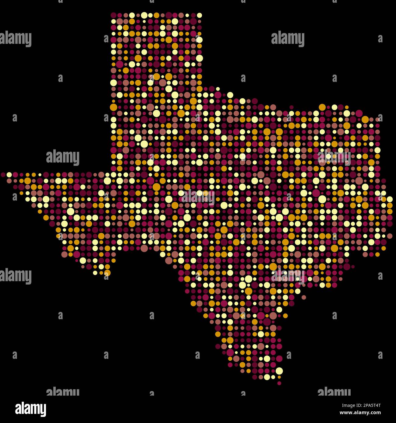 Texas Map Silhouette Pixelated generative pattern illustration Stock ...