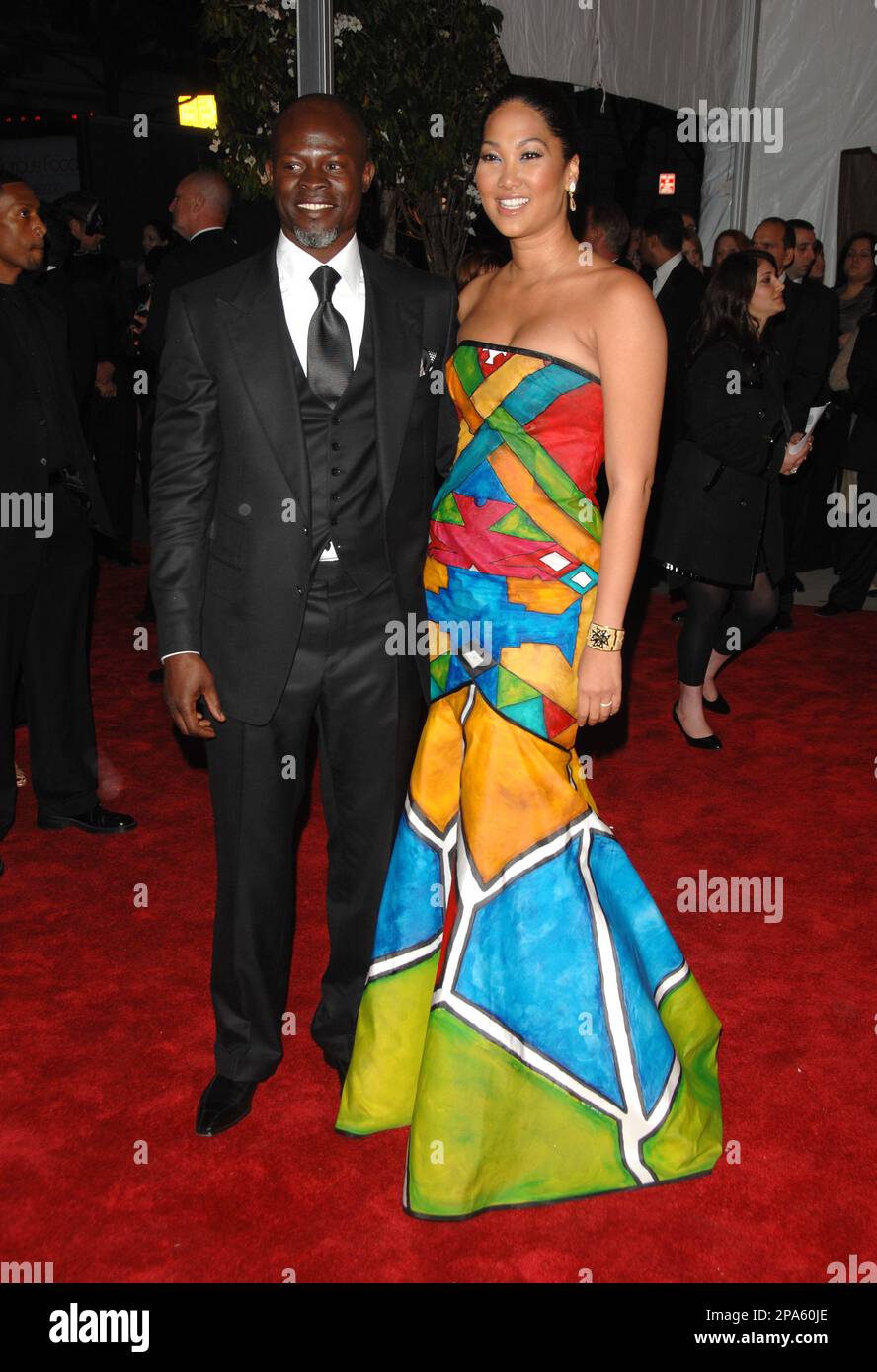 Djimon Hounsou and Kimora Lee Simmons arrive at the Metropolitan Museum