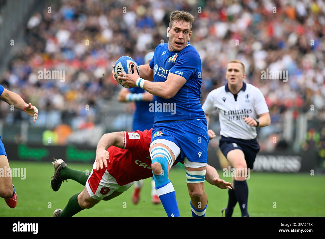Federico Ruzza Rugby 11th March 2023; Stadio Olimpico, Rome, Italy: Six Nations ...