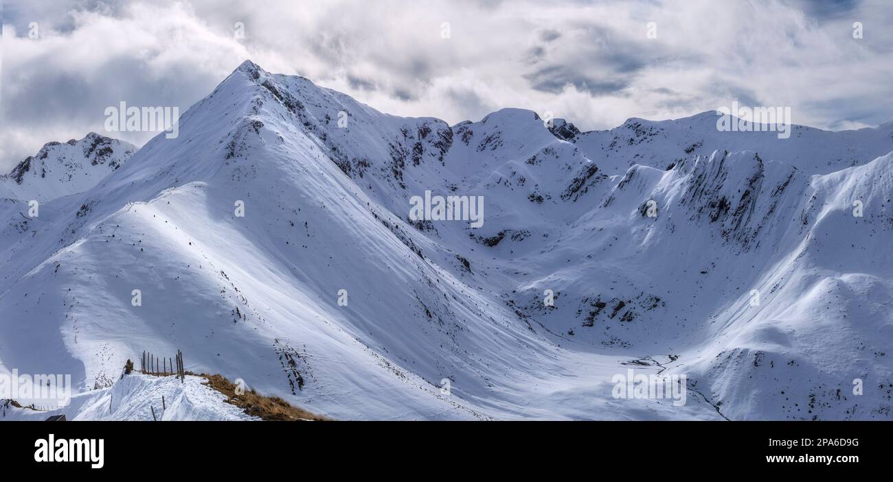Winter Landscape at Boi Taull , Catalan Pyrenees Stock Photo