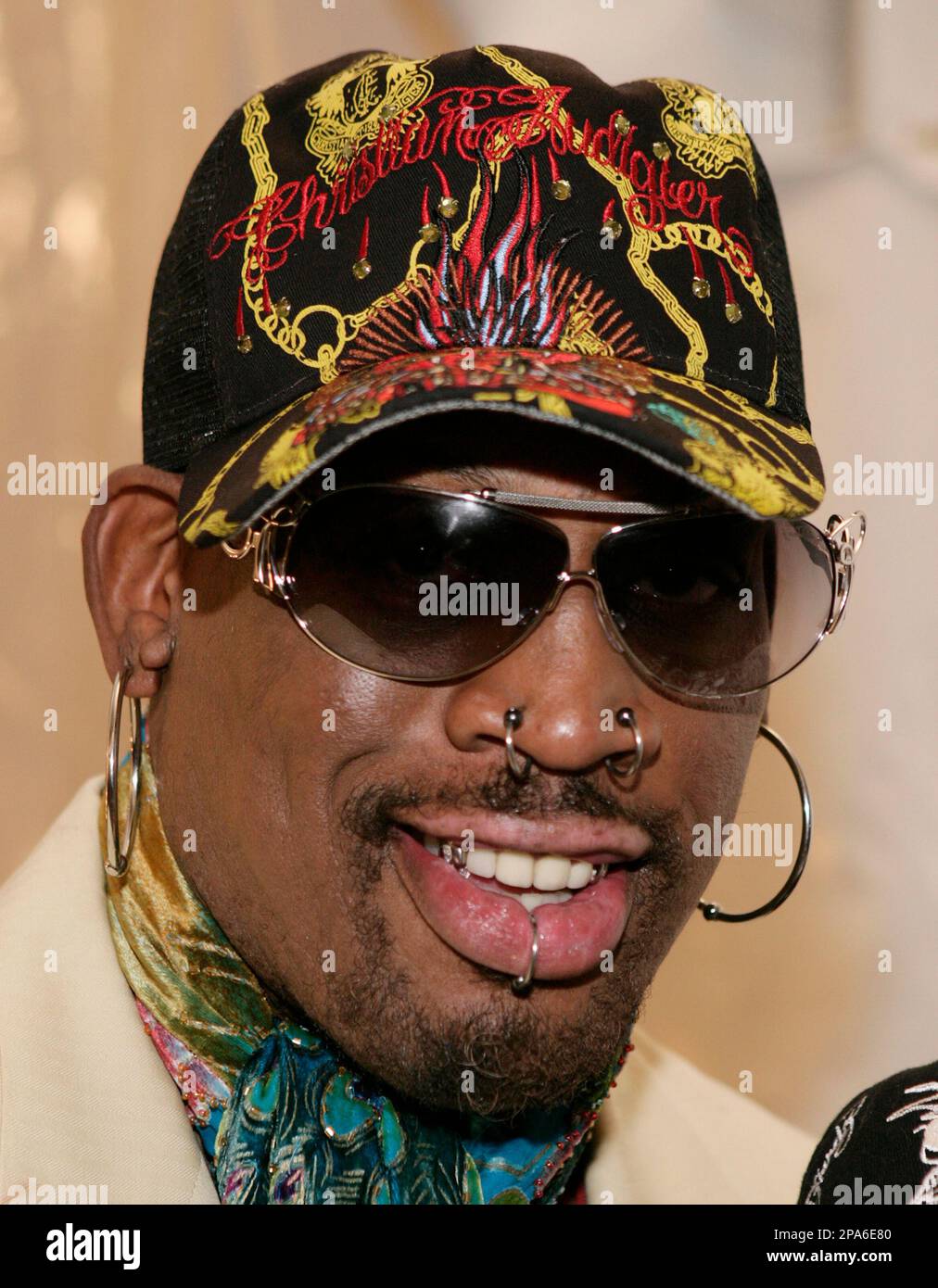 ** FILE ** In this March 21, 2007 file photo, Dennis Rodman poses ...