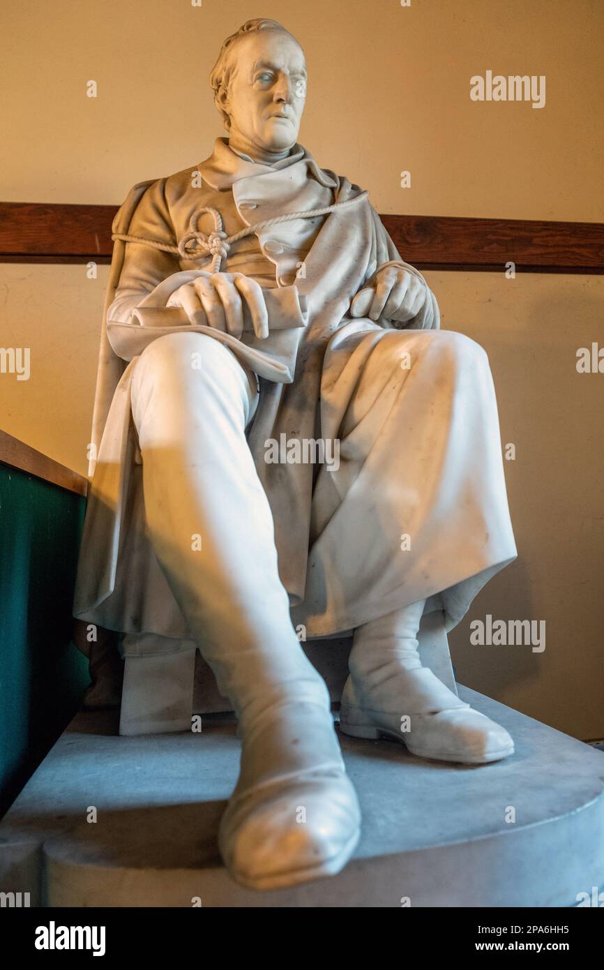 Petworth, March 2nd 2023 Marble statue of O'Brien, 3rd Earl of