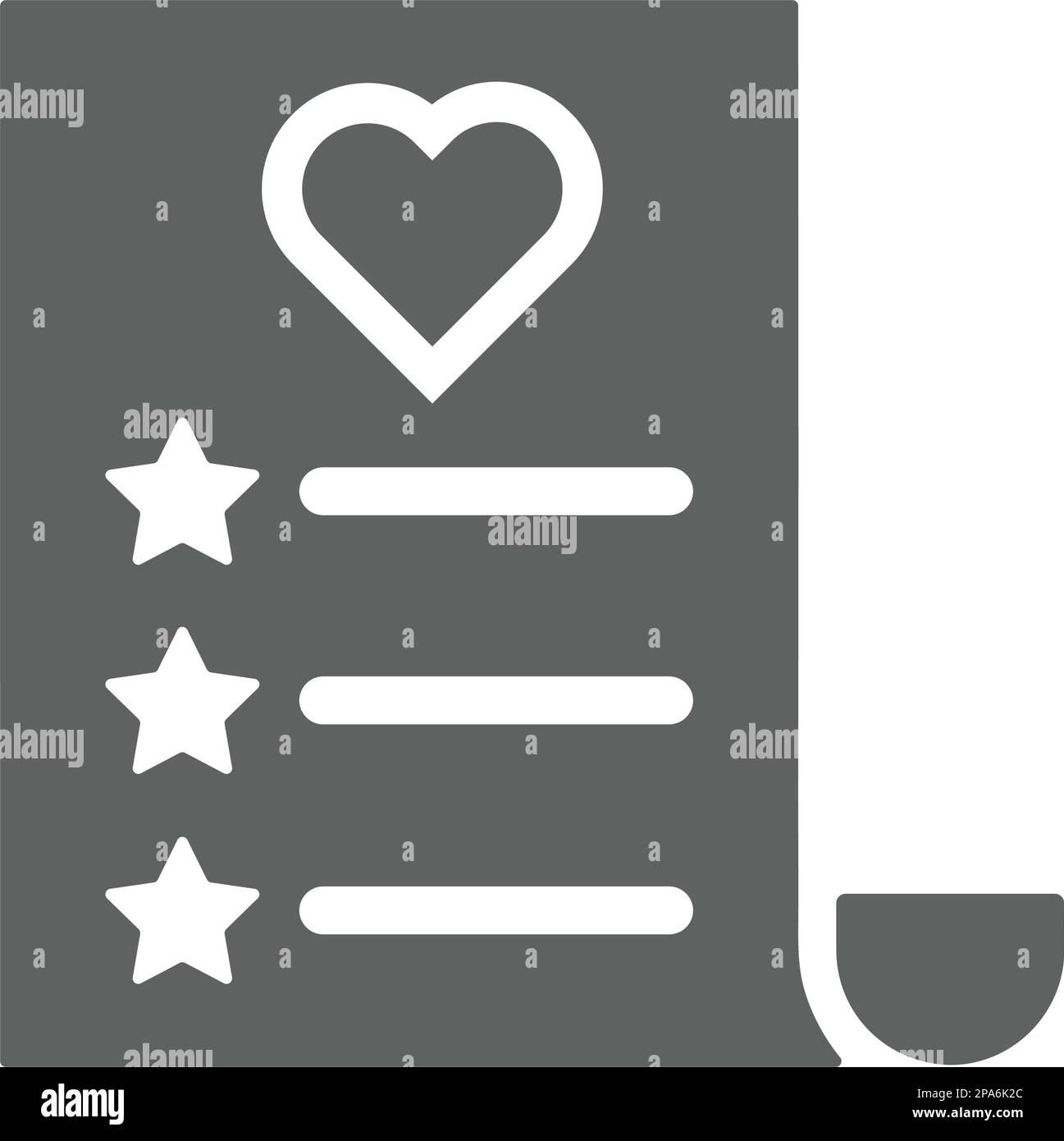 Wish list, checklist, blacklist, favourite icon vector graphics for