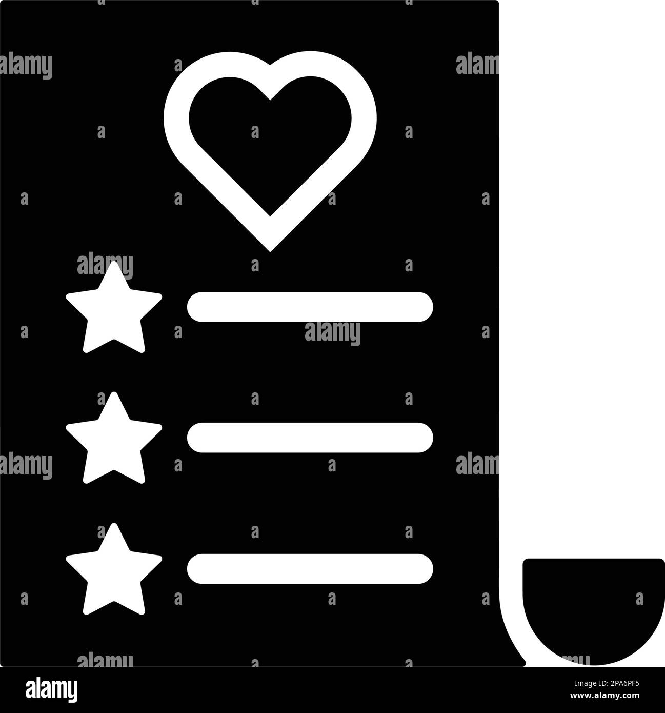 Wish list, checklist, blacklist, favourite icon vector graphics for