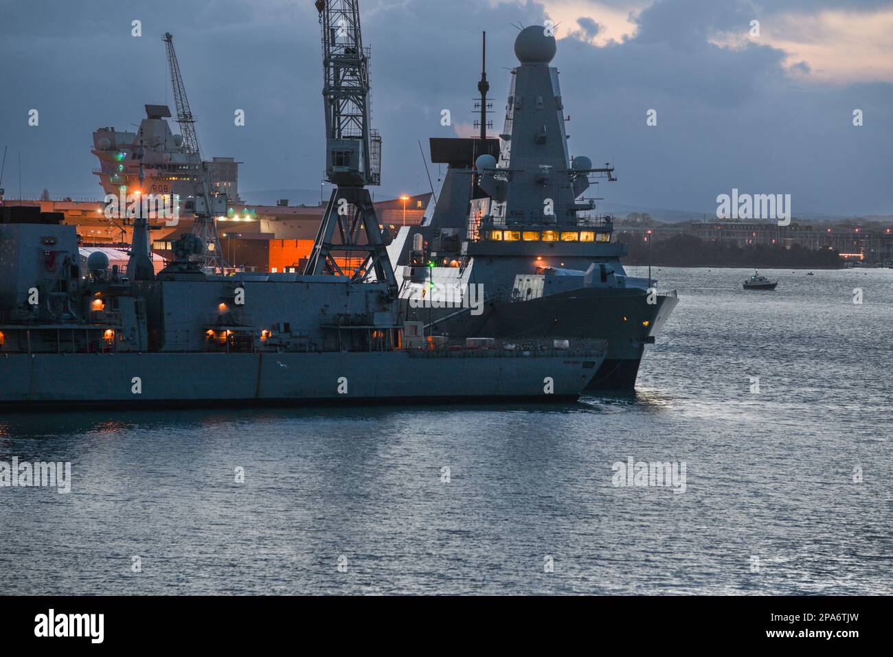 The home of the Royal Navy, Portsmouth Naval Base Stock Photo