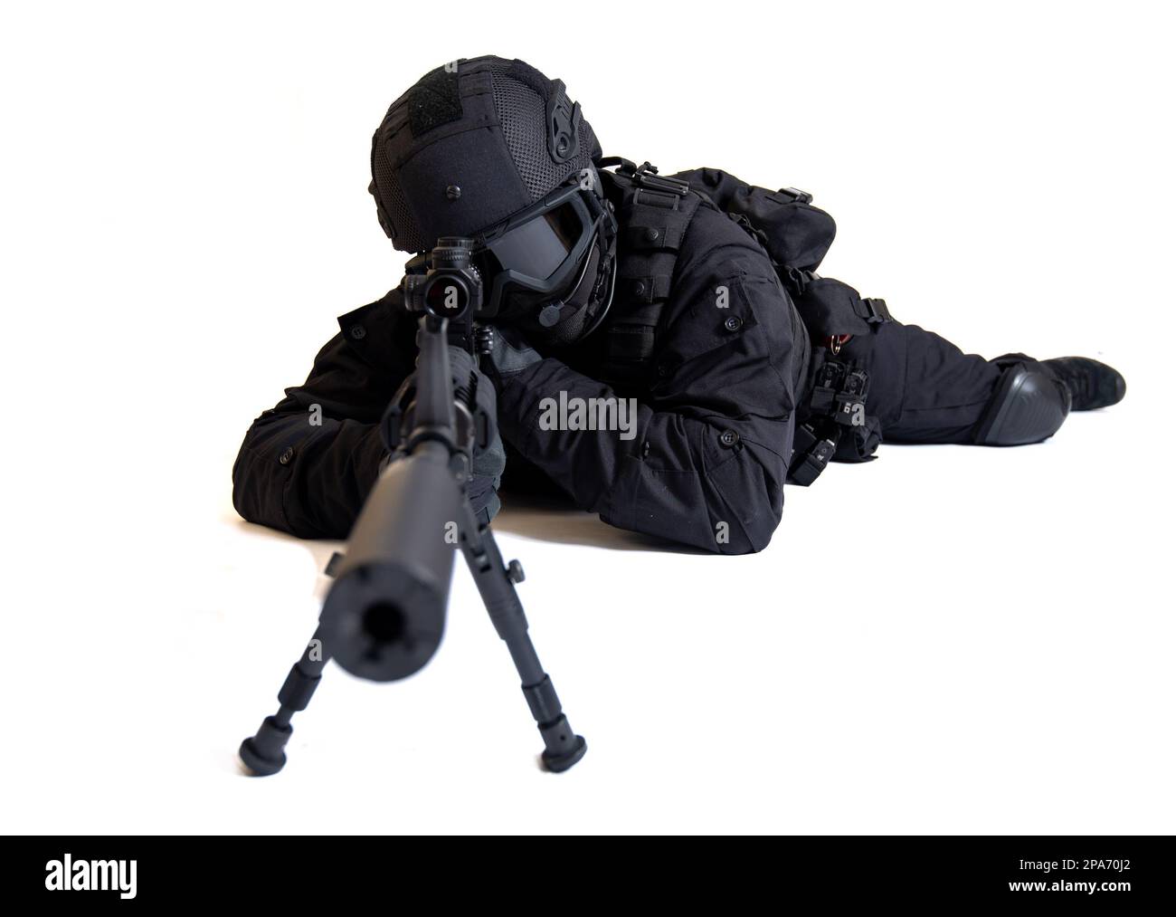 Dressed to represent Special Forces Soldier Stock Photo