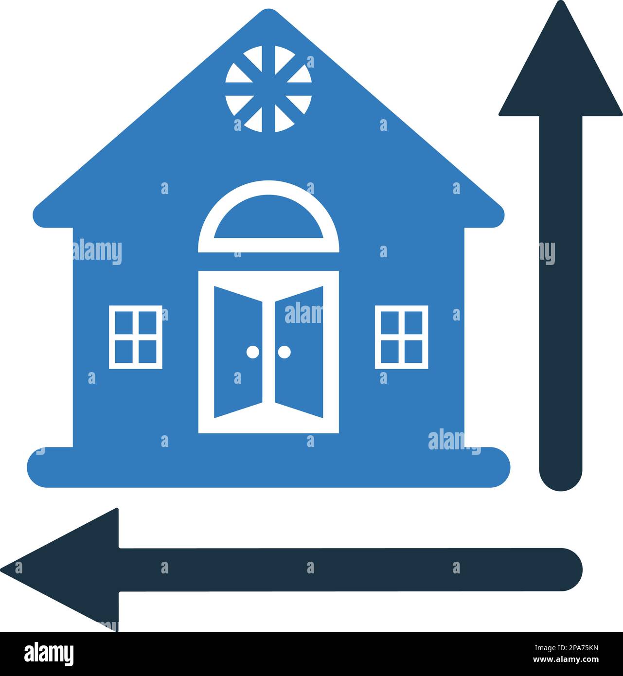 Home area measurement icon, vector graphics for various use Stock