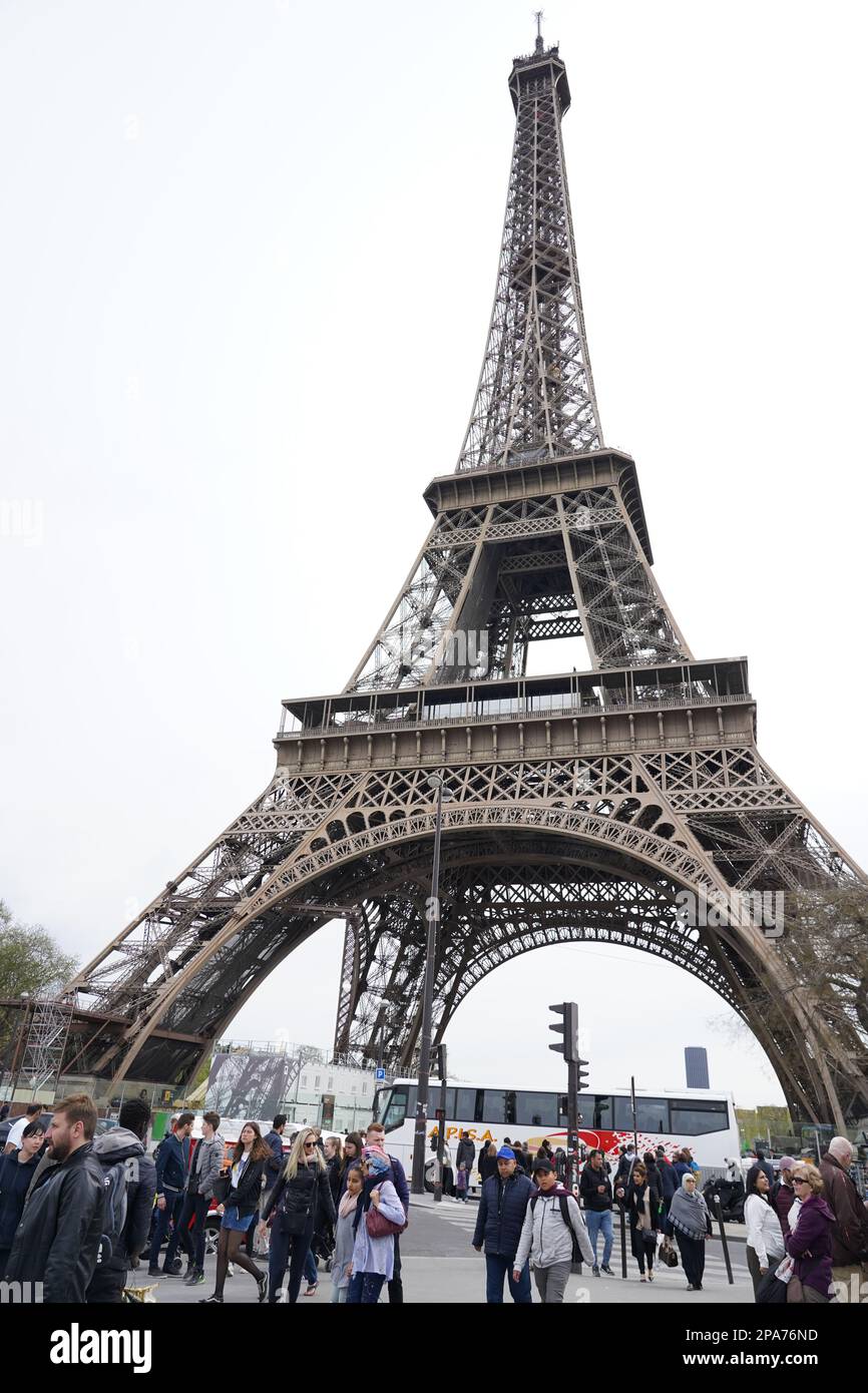 Eiffel Tower seen from Pont d´Léna Stock Photo