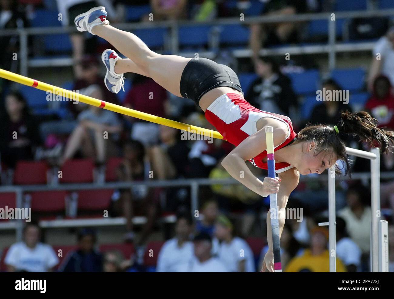 Abigail Schaffer, from Easton (Pa.) Area High School, clears 13 feet1