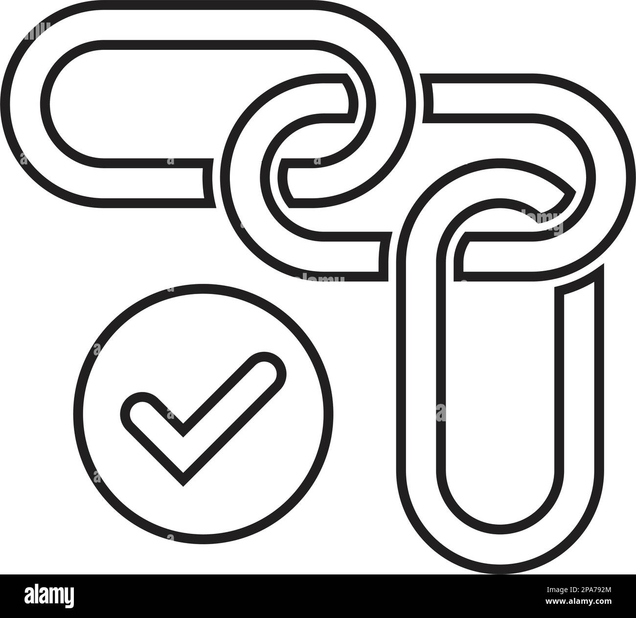 Backlink Checker icon - Simple editable vector EPS file. Stock Vector