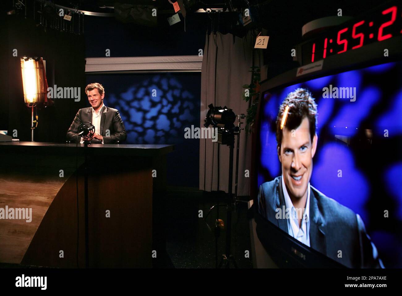 Eric Mabius, star of ABC's "Ugly Betty" is shown during an interview in(02)