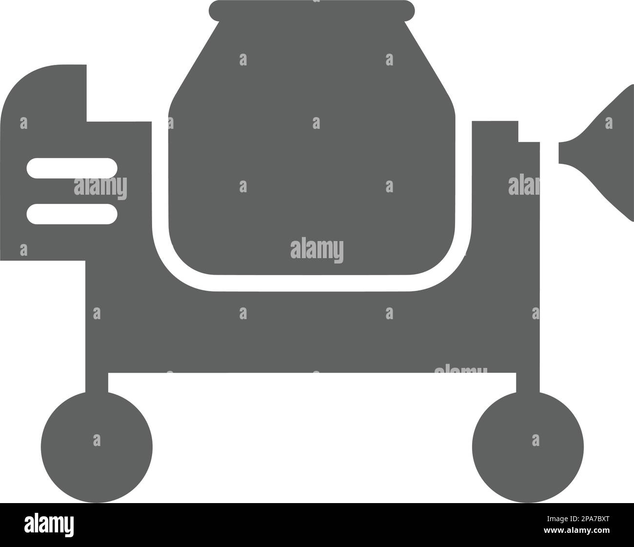 Concrete, cement mixer icon. Use for commercial, print media, web or