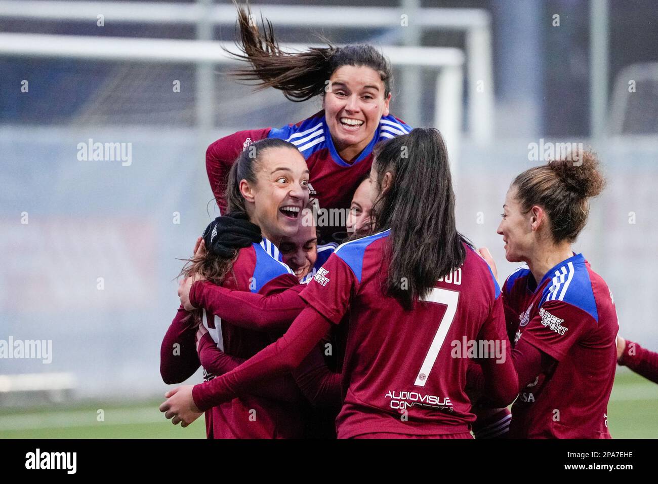 11.03.2023, Niederhasli, GC/Campus, Axa Women's Super League: Grasshopper  Club Zürich - Servette FC Chênois Féminin, #19 Natalia Padilla (Servette)  celebrated for her goal (Photo by Jari Pestelacci/Just Pictures/Sipa USA)  Credit: Sipa US/Alamy