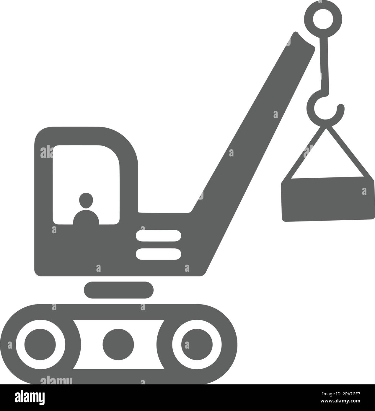 Lifting, excavator crane icon. Beautiful, meticulously designed icon. Well organized and editable Vector for any uses. Stock Vector
