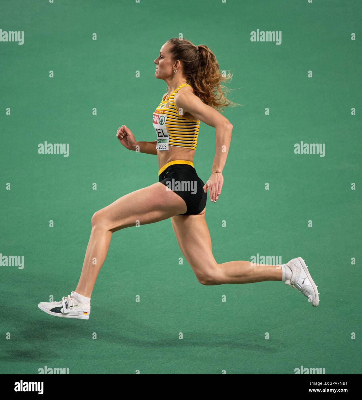 Christina Honsel of Germany competing in the women’s high jump final at 