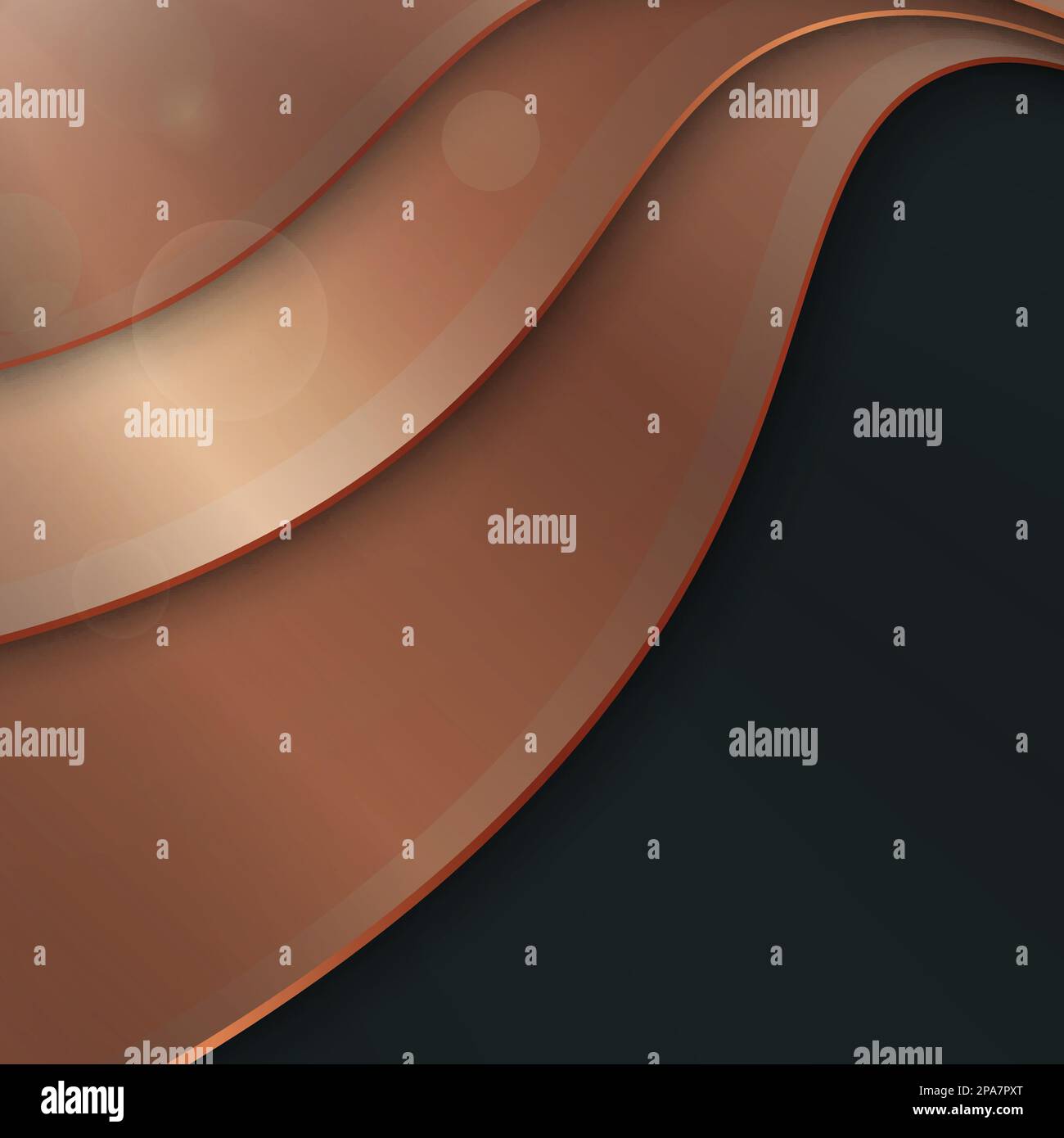 Bronze metal wavy background. Vector illustration background Stock ...