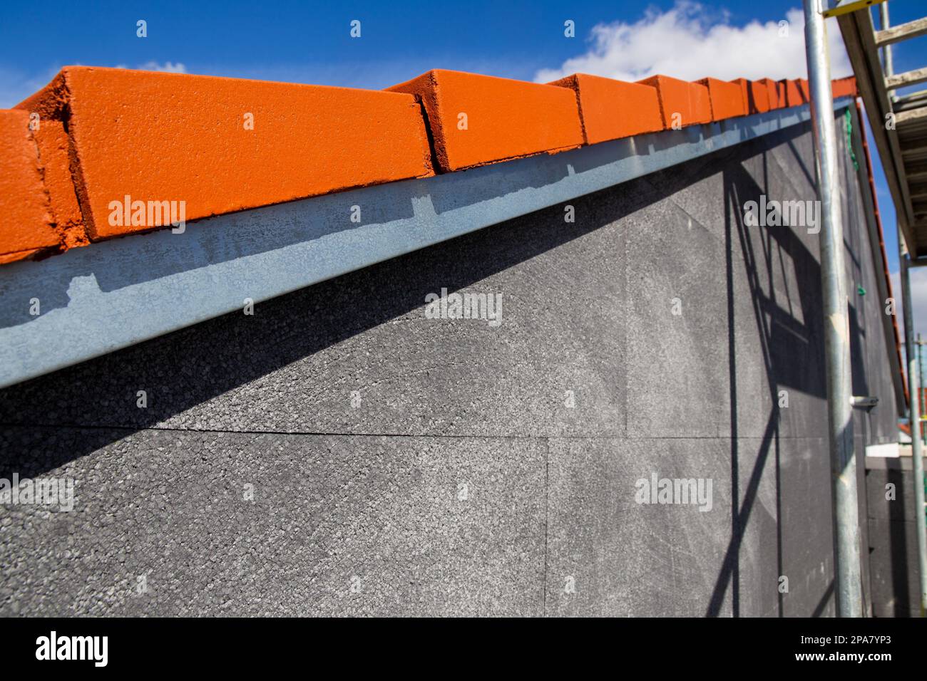 Thermal insulation of a house facade Stock Photo - Alamy