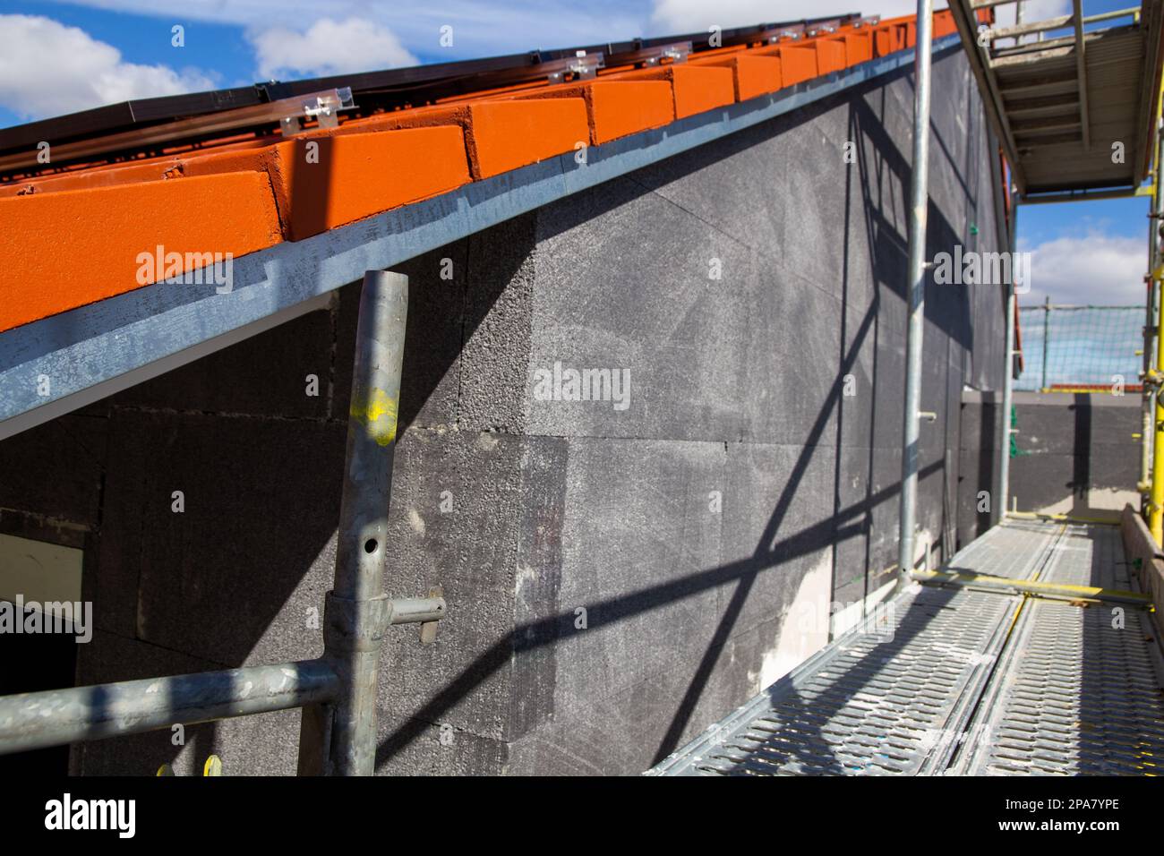 Thermal insulation of a house facade Stock Photo - Alamy