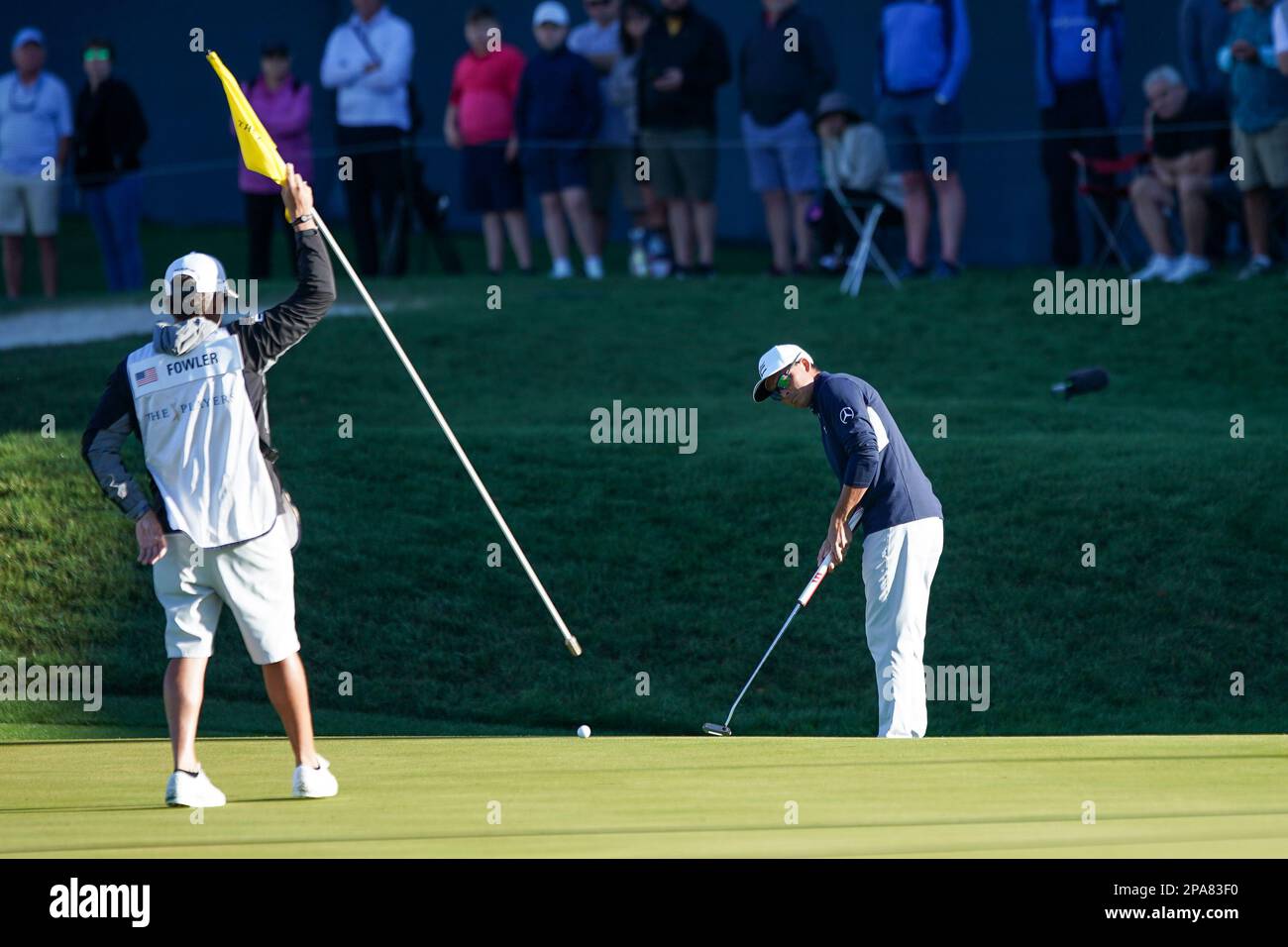 Ponte Vedra Beach, Florida, USA. 11th Mar, 2023. Rickie Fowler putts the 16th green during the second round of the PLAYERS Championship 2023 at TPC Sawgrass. (Credit Image: © Debby Wong/ZUMA Press Wire) EDITORIAL USAGE ONLY! Not for Commercial USAGE! Stock Photo