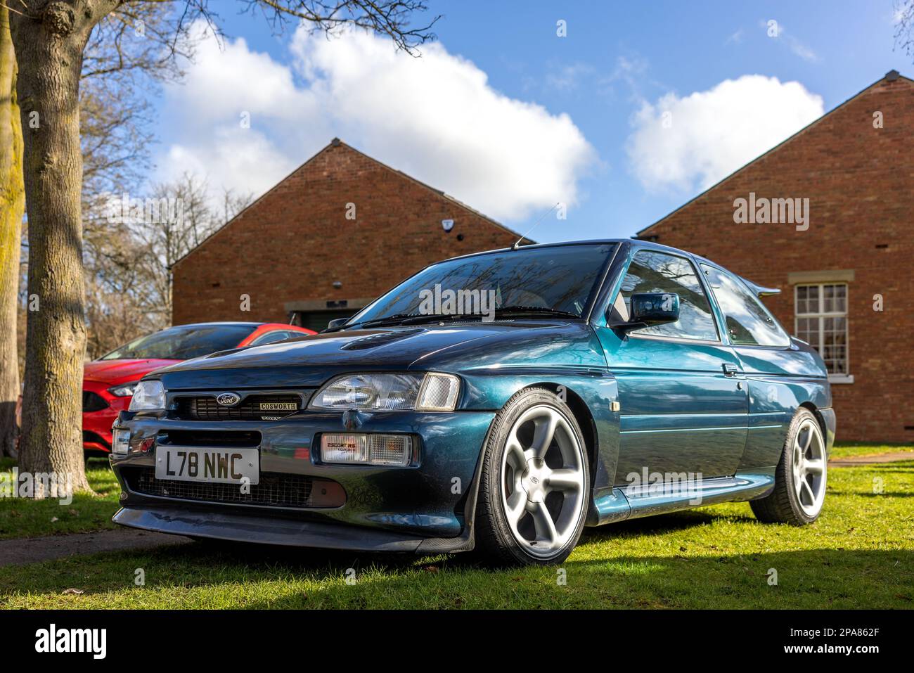 1994 Ford Escort RS Cosworth, on display at the Ford assembly held at the Bicester Heritage Centre on the 26th February 2023. Stock Photo