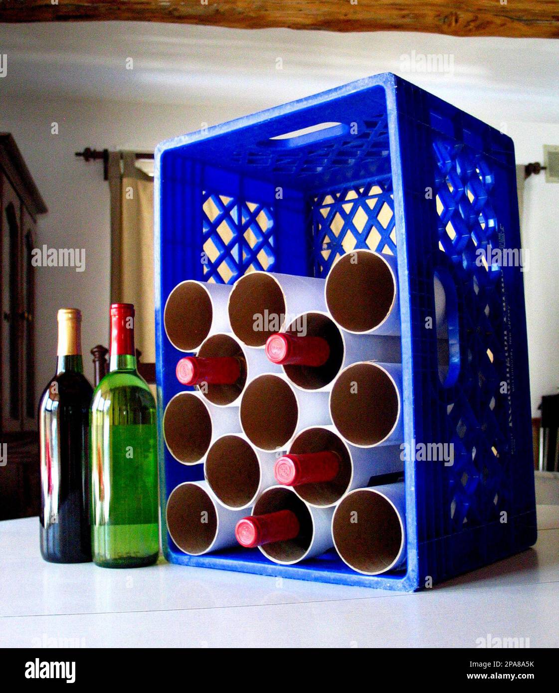 Milk crate wine rack sale