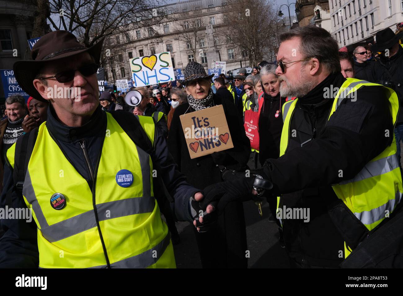 Save Our NHS demonstration London, 11th March 2023 Stock Photo