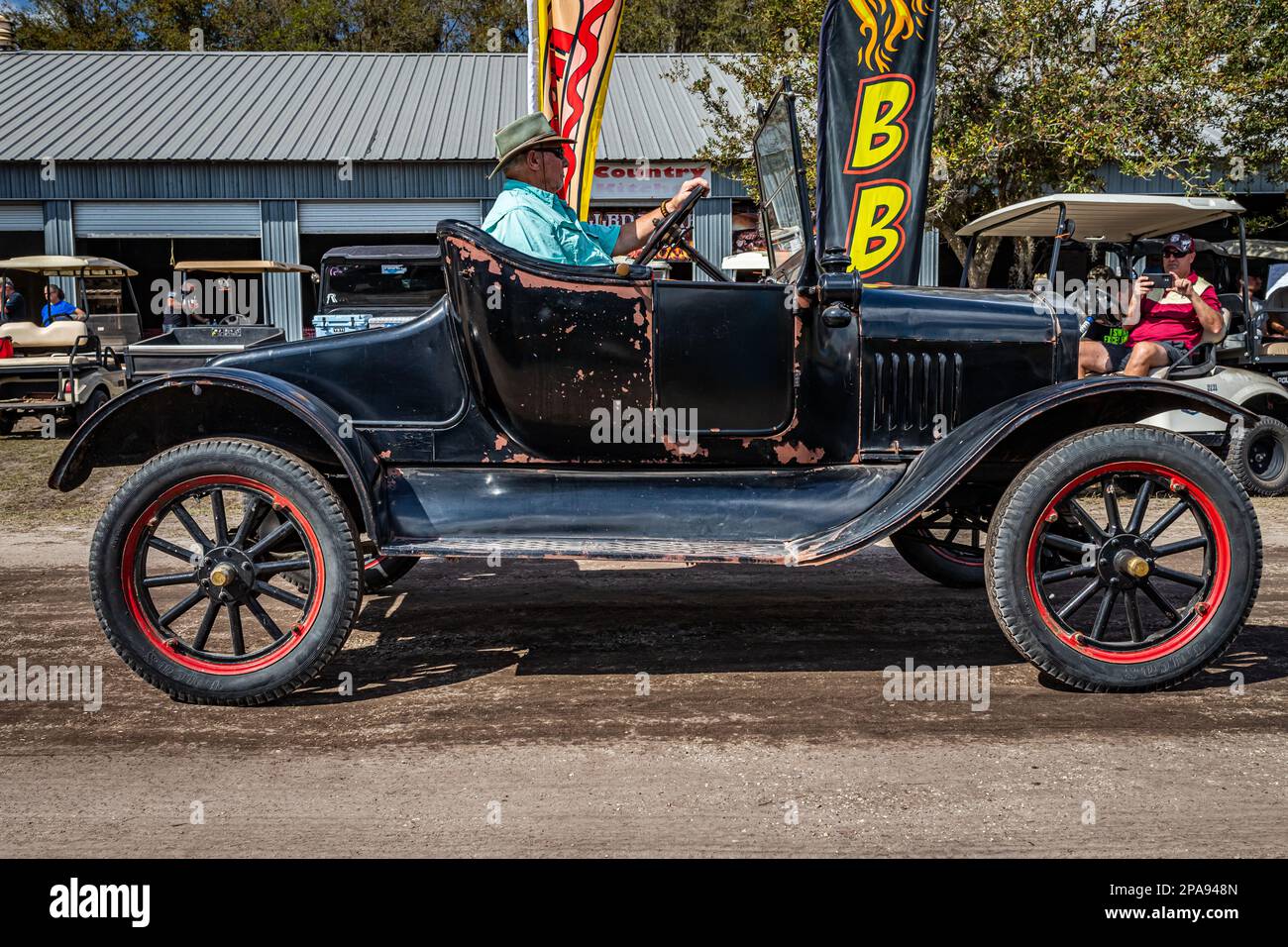 Fort Meade, FL February 26, 2022 High perspective side view of a