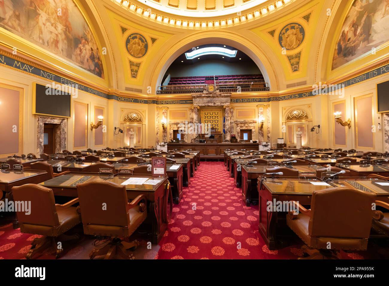 Minnesota State Capitol Senate Chamber Stock Photo