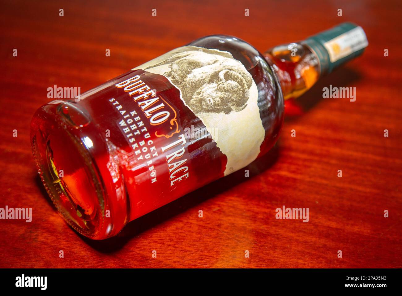 Buffalo Trace Whiskey straight bourbon Kentucky. Stock Photo