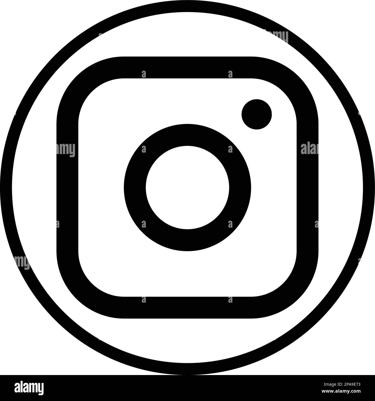 Instagram logo Black and White Stock Photos & Images - Alamy
