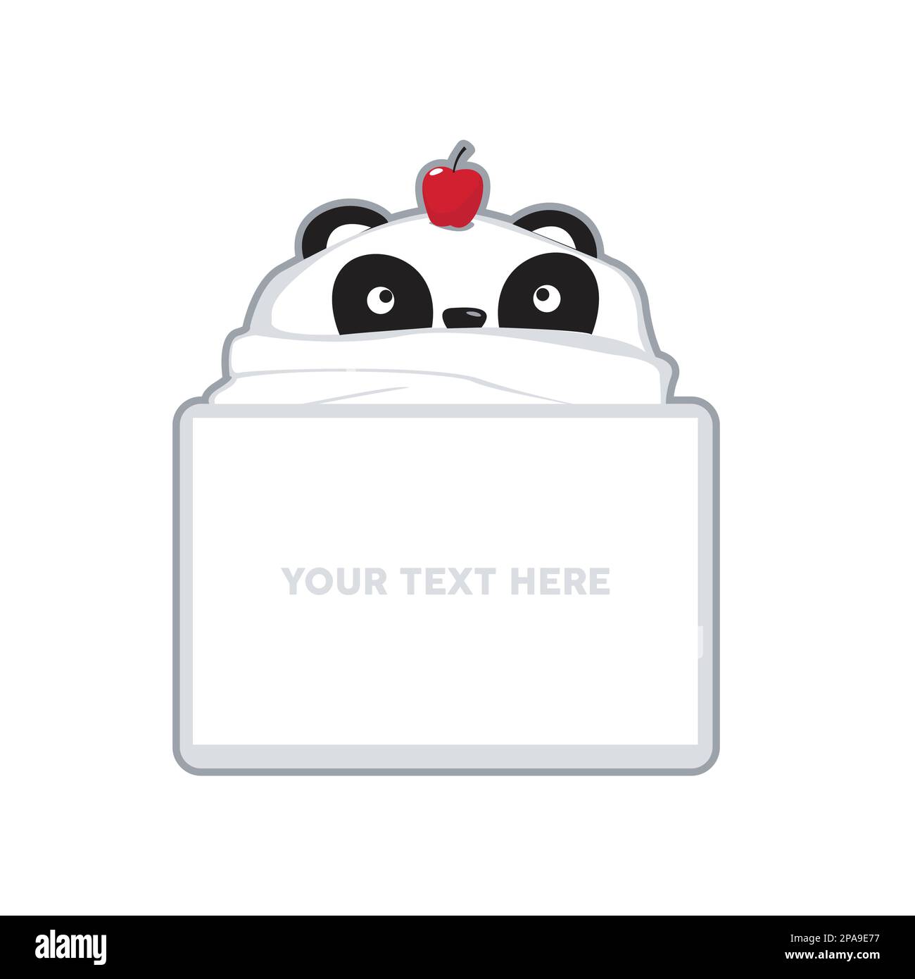 bear panda vector message speech bubble note paper illustration cartoon Stock Vector