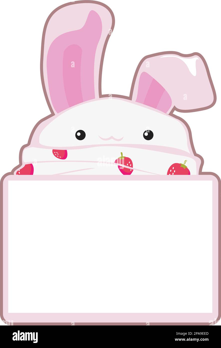 rabbit bunny vector message speech bubble note paper illustration ...