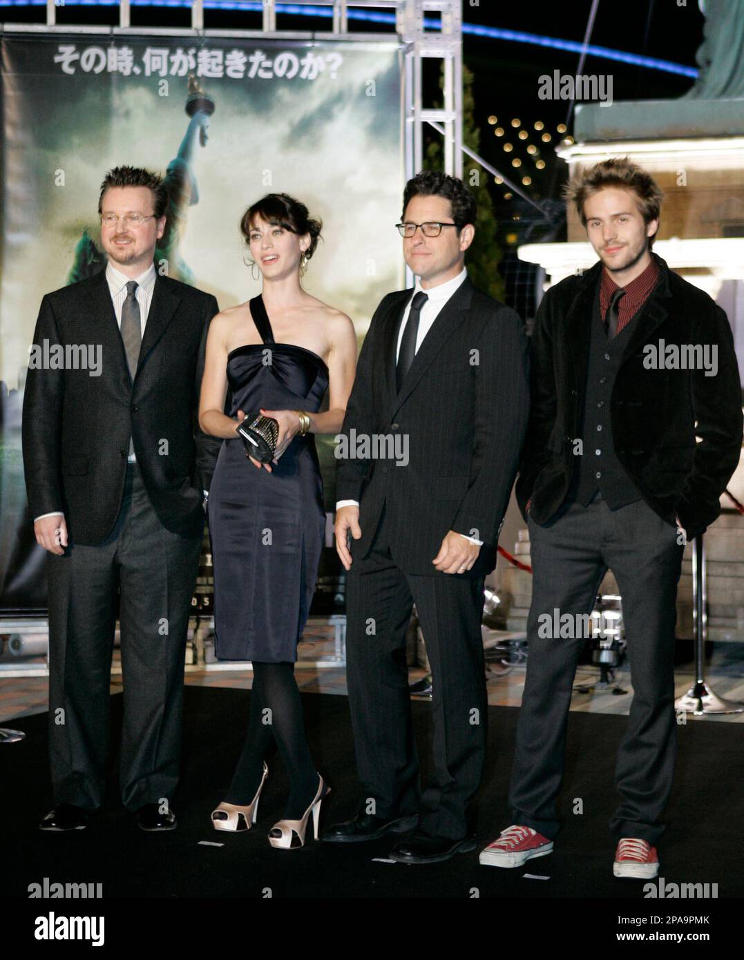 From left to right, Director Matt Reeves, actress Lizzy Caplan