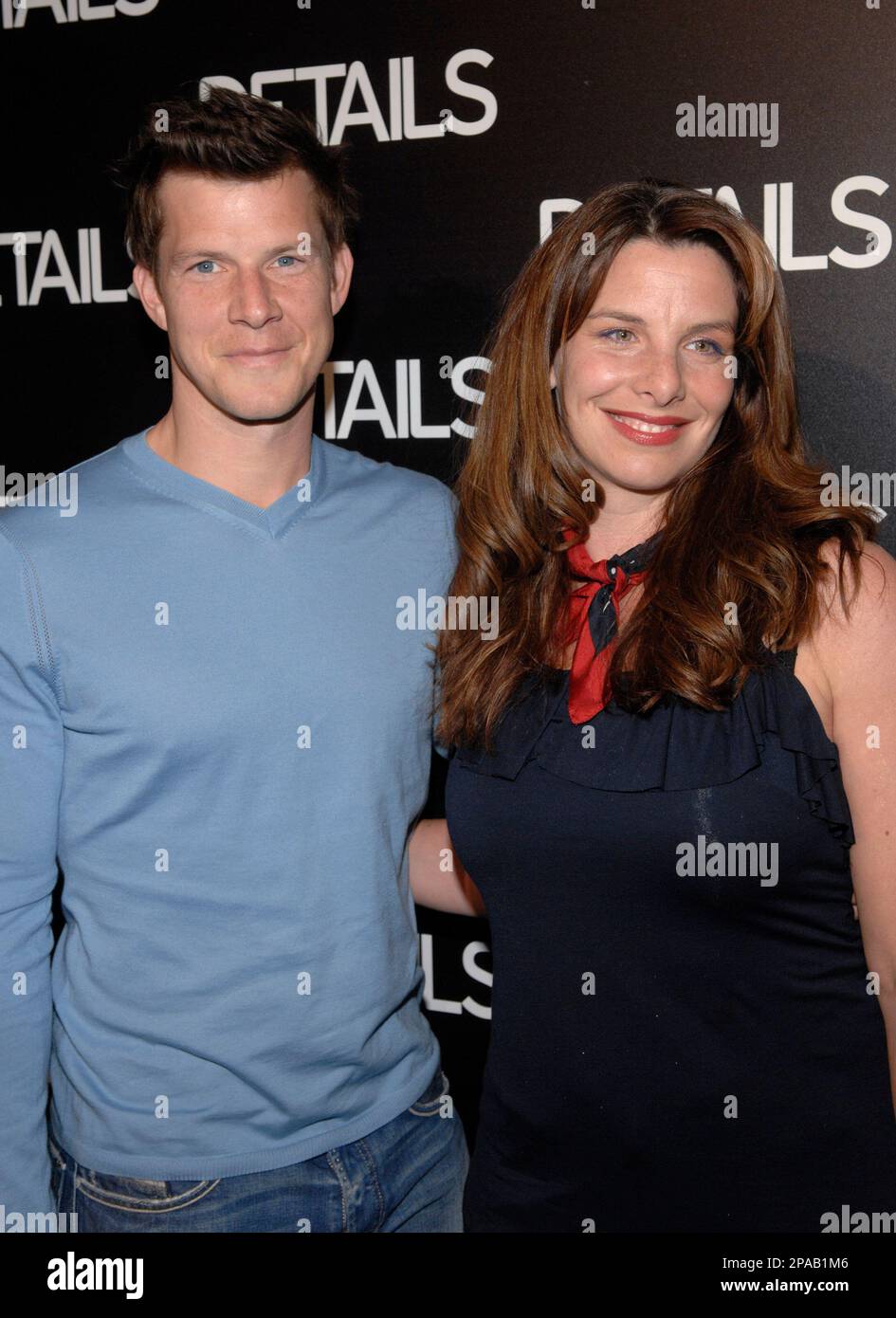 Actor Eric Mabius, left, and wife Ivy Sherman attend the Details