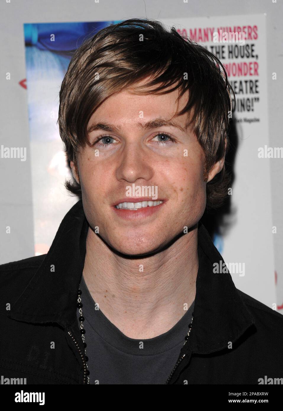 Actor Ashley Parker Angel arrives at Spotlight in Times Square to celebrate  Shannon Durig's 1,000th performance on Broadway's "Hairspray", Thursday,  March 13, 2008, in New York. (AP Photo/Peter Kramer Stock Photo - Alamy