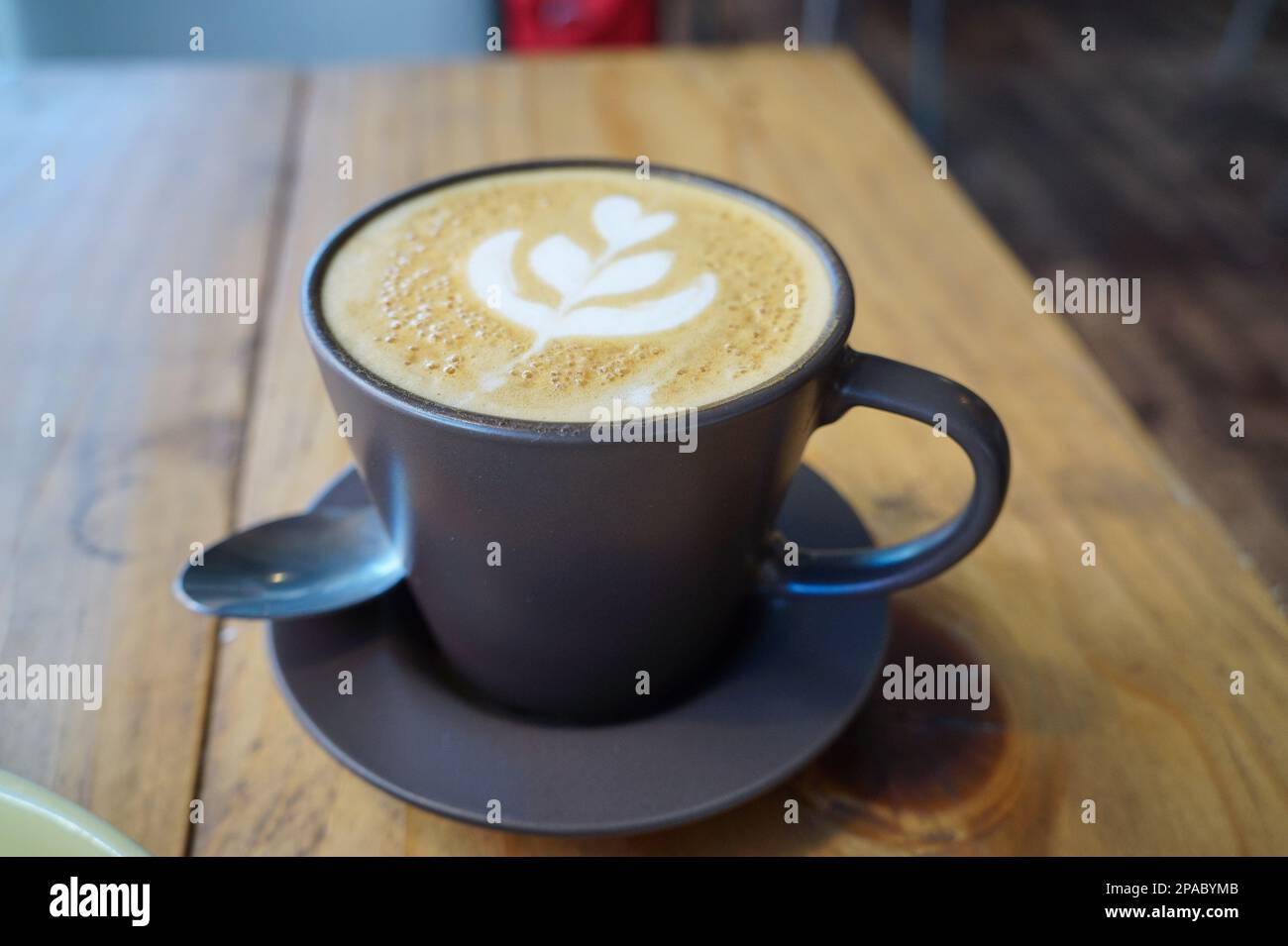 Beautiful latte art Stock Photo