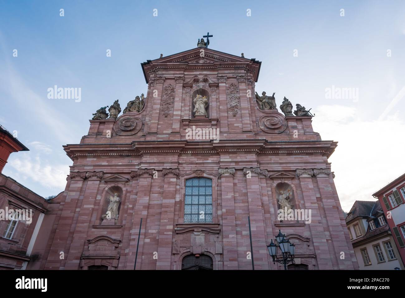 Jesuitenkirche (Jesuit Church) Facade - Heidelberg, Germany Stock Photo