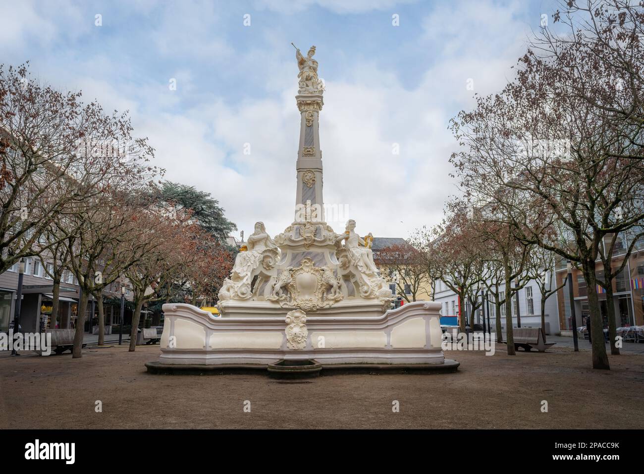 St. George Fountain - Trier, Germany Stock Photo