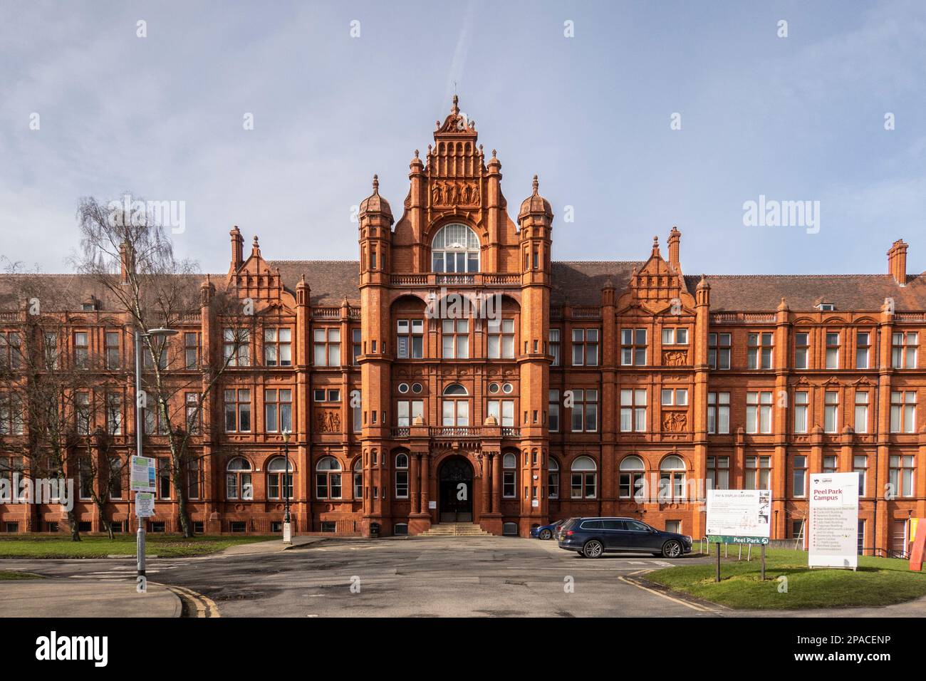 Salford, Manchester, uk, march 11, 2023 Peel Building, Salford