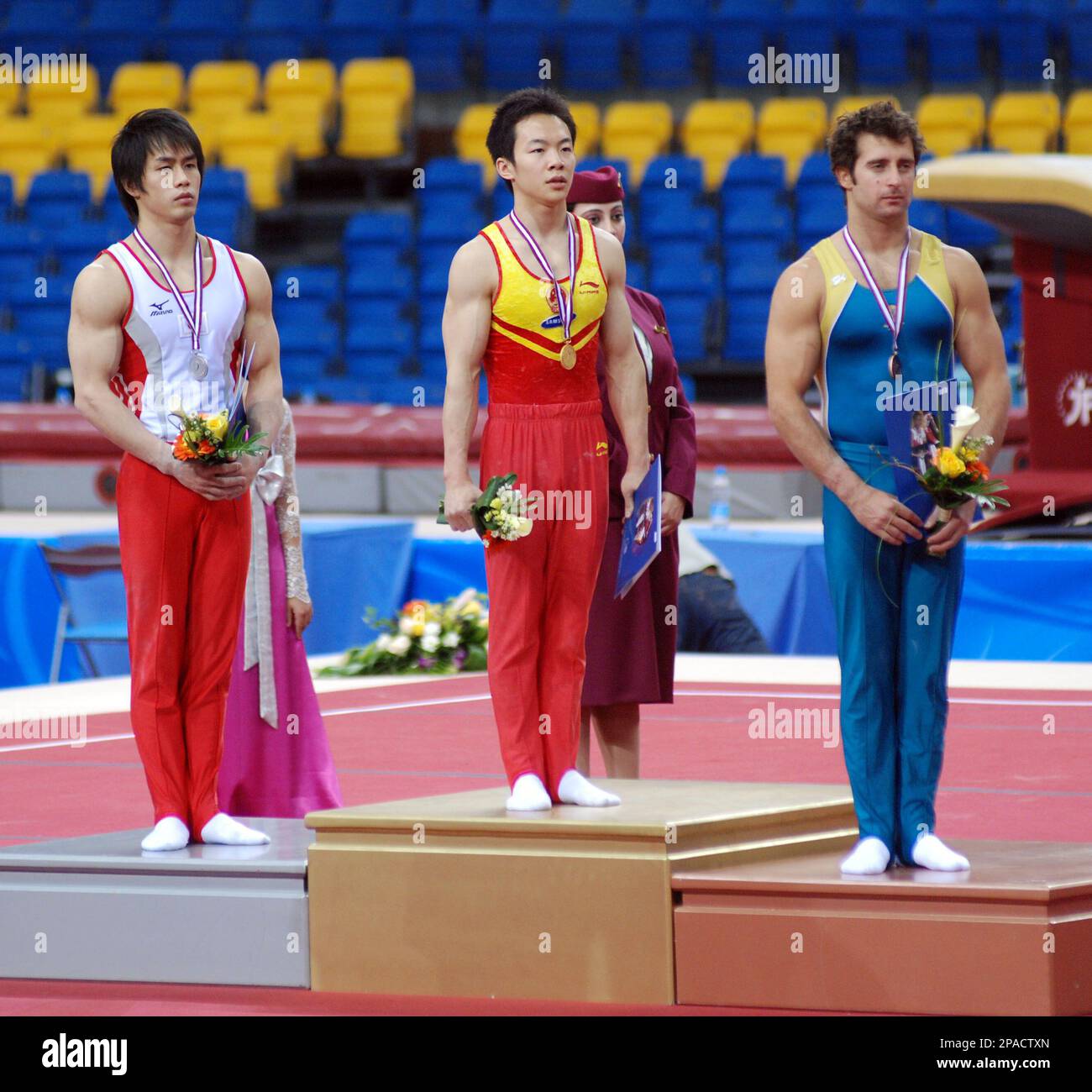 Hiroyuki Tomita of Japan, Guo Weiyang of China and Philippe Rizzo of ...