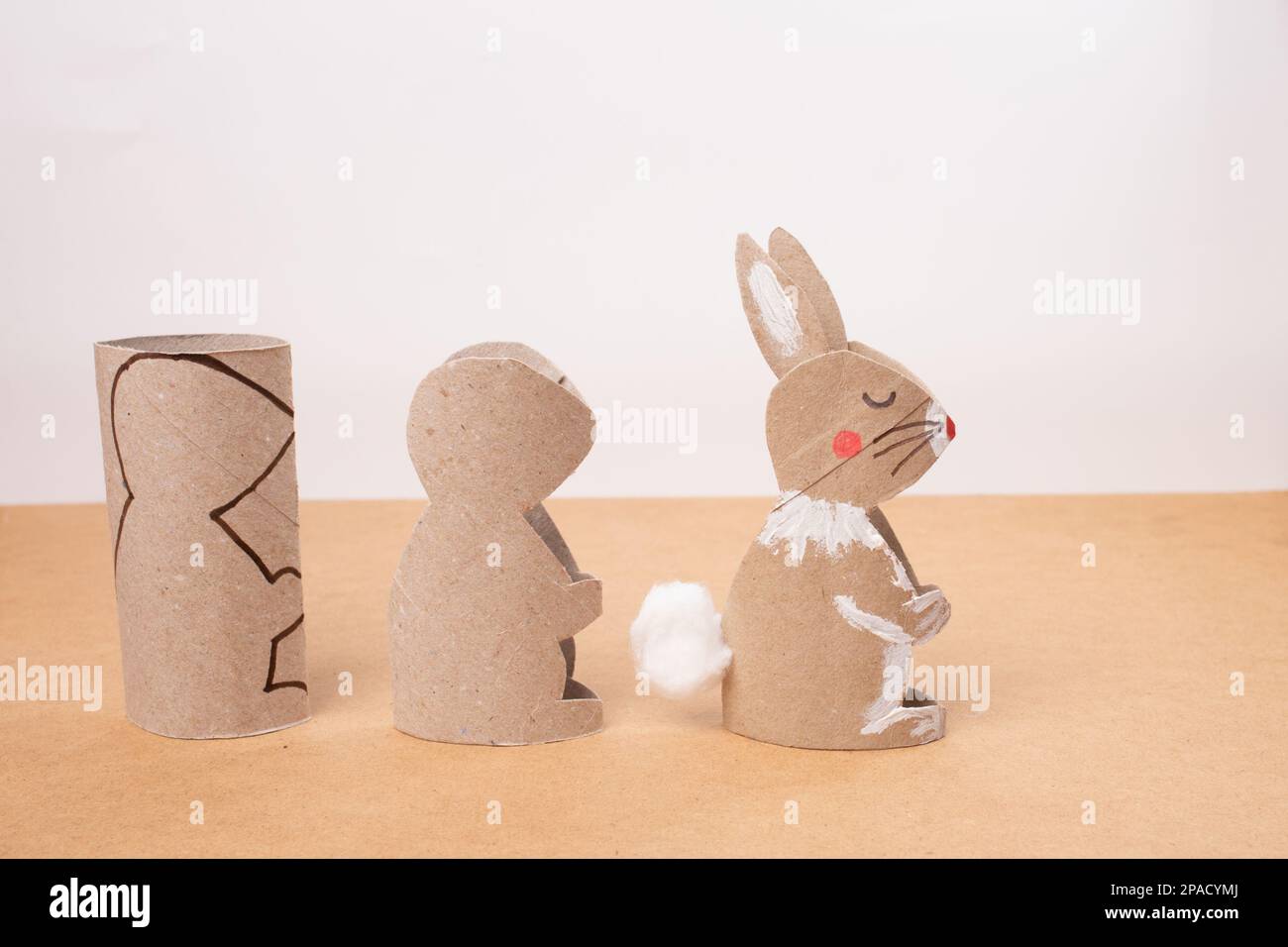 Recycled Toilet Roll Easter Bunny Stamp